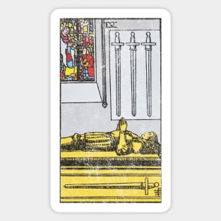 Four of swords (distressed) Sticker